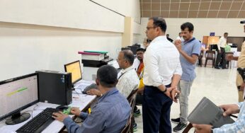 चिंचवड मतदारसंघातील मतमोजणी केंद्राची जिल्हाधिकाऱ्यांकडून पाहणी … मतमोजणीच्या ३७ फेऱ्या